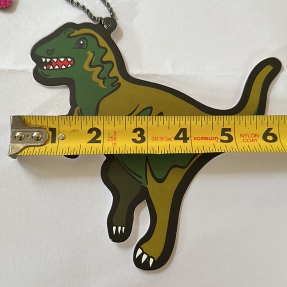 LIQUIDATION SALE Coach Dinosaur Green Gift Tag Ornament Hanging Charm New - Picture 2 of 3
